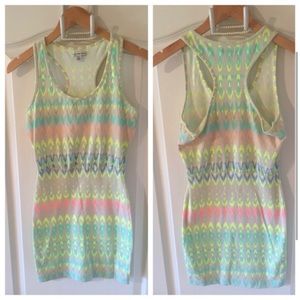 American Eagle Neon Tribal Print Summer Dress
